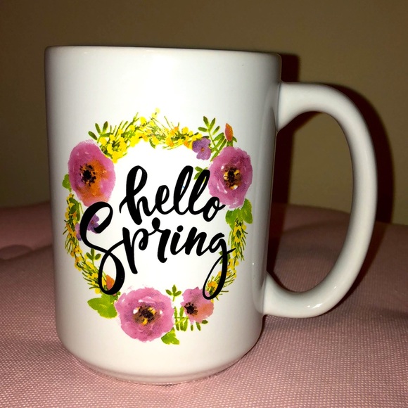 🚫Gifted NWT pretty white &floral hello spring mug - Picture 4 of 5